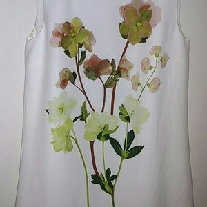White Victoria Beckham flower dress